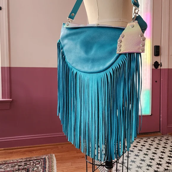 Iridescent Fringe Crossbody Bag - Picture 2 of 6
